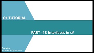 Part18 Interfaces In C [upl. by Nnyl436]