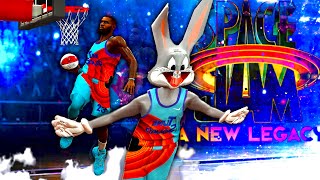 SPACE JAM 2 A NEW LEGACY NBA 2K21 MyCareer FIRST GAME LeBron James CATCHES WILD Alley  Oops [upl. by Ylelhsa]