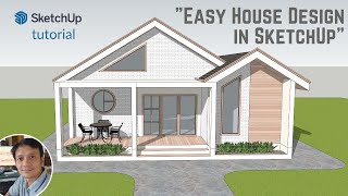 Simple Steps to Create an Exterior House in SketchUp [upl. by Rheba]