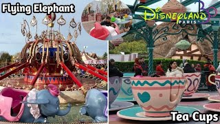 Disneyland Paris  Dumbo Flying Elephant 🐘 🪽  Tea Cups ☕  Fantasy Land  Fun with Family 👨‍👩‍👧‍👦🥰🧿 [upl. by Ancalin146]