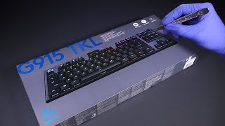 Logitech G915 TKL Gaming Keyboard Unboxing  ASMR [upl. by Ahsinaj]