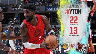 Deandre Ayton Highlights  22 PTS 13 REBS  Portland Trail Blazers vs Indiana Pacers [upl. by Stephani]