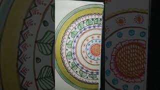 Simple semicircle mandala art [upl. by Naitsirhk325]