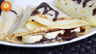 Nutella Crepe Recipe  Banana Crepes Recipe by Tasty Treat Plus [upl. by Murielle]