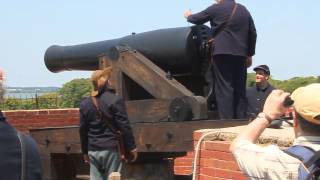 Fort Delaware  First Firing of the 8quot Columbiad Gun [upl. by Hamimej]