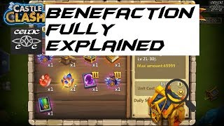 Benefaction Fully Explained Castle Clash [upl. by Calysta]