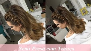 Tiara de trança  Cabelo curtomédio por Priscila Barbosa [upl. by Llerad]