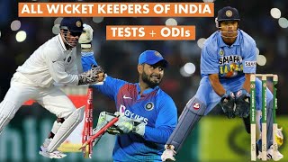 All Wicketkeepers of India 19322020  Indian Test Wicket Keepers  Indian ODI Wicket Keepers [upl. by Yrrak662]