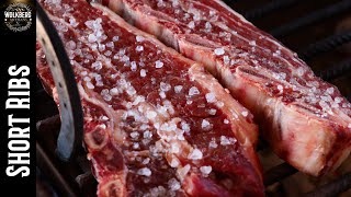 Short Ribs Asado de tira Argentinean style  Braai recipes Ribs on the grill  Chimichurri Rojo [upl. by Nodnelg]