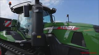 MIETITREBBIATRICE E TRATTORE CINGOLATO FENDT 39 FIERA AGRICOLA A SAVIGLIANO CN DOM 20  3  2022 [upl. by Halilak]