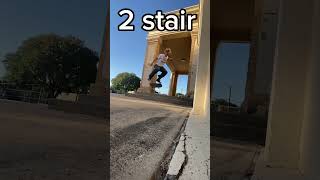 How many stairs can I kick flip skate skateboarding fun skateboard fyp viral kickflip flip [upl. by Croner]