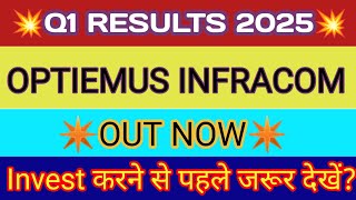 Optiemus Infracom Q1 Result 🔴 Optiemus Infracom Result 🔴 Optiemus Infracom Share Latest News [upl. by Ciccia]