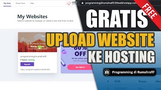 CARA UPLOAD WEBSITE KE HOSTING GRATIS  Langkahlangkah Mudah Upload Website ke 000webhost [upl. by Jennine]