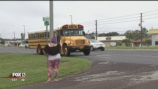 Florida deputies ticket drivers speeding past school bus [upl. by Quillon]