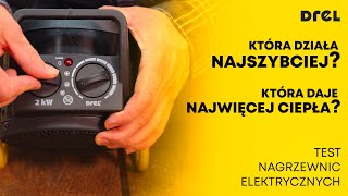 Która nagrzewnica działa najszybciej Która daje najwięcej ciepła  Test nagrzewnic elektrycznych [upl. by Onurb695]