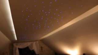 Home made fiber optic starry ceiling light sky 42m x 12m star sky [upl. by Leandre]