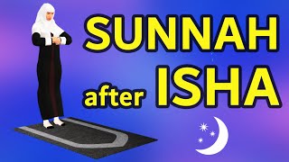 How to pray Sunnah after Isha for woman beginners  with Subtitle [upl. by Ihskaneem]