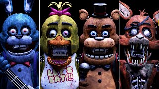 Five Nights at Freddys Plus  All Jumpscares Animatronics Custom Night [upl. by Eidak]