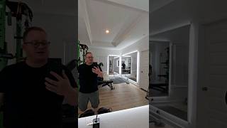 Massive Backlit Mirrors In My Home Gym workout homegym mirror [upl. by Ecirahc]