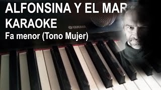 ALFONSINA Y EL MAR KARAOKE  Tono MUJER  Tango  Pista en PIANO Fa menor [upl. by Emmie]