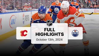 Flames at Oilers  October 13 2024  NHL Full Game Highlights [upl. by Pedrotti]