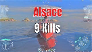 Alsace T9 French BB  9 Kills 202k Damage  World of Warships [upl. by Ela436]