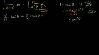 Integrales Sustitución trigonométrica 2 [upl. by Isidor]