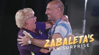 Tears amp Kisses  Pablo Zabaleta Surprises Man City Fans [upl. by Haidebej]