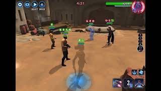 SWGOH Grand Arena Resistance Zorri Bliss  Rose Tico Omicron vs First Order [upl. by Ri]