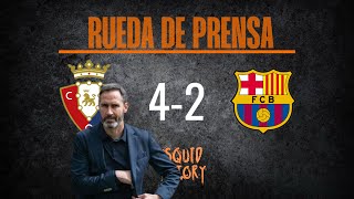 Vicente Moreno Rueda de prensa Osasuna vs Barcelona [upl. by Anaihk109]