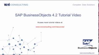 Publication Delivery Rules  Webi  BusinessObjects 42 [upl. by Esylla]