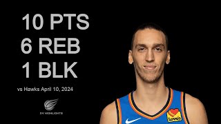 Aleksej Pokusevski vs Hawks 10 pts 6 reb 1 blk  April 10 2024 [upl. by Adnil764]