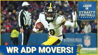 3 Biggest Wide Receiver ADP Movers In Fantasy Football  Dynasty Football [upl. by Nannoc]