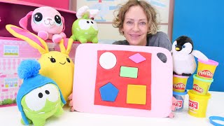 Nicoles Spielzeug Kindergarten Wir machen aus Knete ein Puzzle Lehrreiches Video für Kinder [upl. by Cletis122]