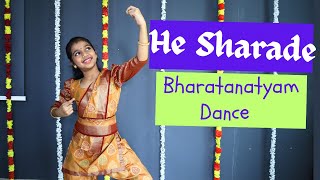 He Sharade  Bharatanatyam Dance  Kannada Dance  Easy dance steps  Anvi Shetty [upl. by Wynnie566]