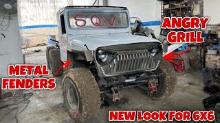 NEW LOOK FOR 6X6⁉️ ANGRY GRILL FOR 6WD amp METAL FENDERS‼️ [upl. by Rainger]