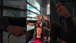 Thermal curling 101 figure8 beautyschool barrelcurl iron curling howto [upl. by Ttihw]