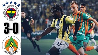 FENERBAHÇE  ALANYASPOR 30 MAÇ ÖZETİ I SÜPER LİG [upl. by Beata]