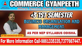 BUSINESS ORGANIZATION AND MANAGEMENT BCOM 1ST SEMESTER  UNIT 1 LECTURE 1 AS PER NEP SYLLABUS [upl. by Ayekel]