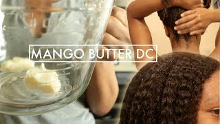 I PUT BUTTER IN MY HAIR  DIY MANGO BUTTER DEEP CONDITIONER  Tkeyah B [upl. by Audsley]