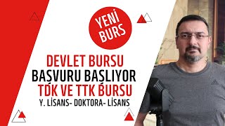 YENİ DEVLET BURSU BAŞVURUSU BAŞLIYOR TDK VE TTK BURS BAŞVURUSU [upl. by Alket333]