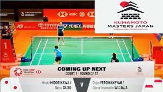 FerdiansyahWidjaja Ina vs MidorikawaSaito jpn  Kumamoto Masters Japan 2024 [upl. by Kalina]