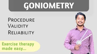 Goniometry part6  procedure  validity and Reliability of goniometer  Exercise Therapy [upl. by Juna909]