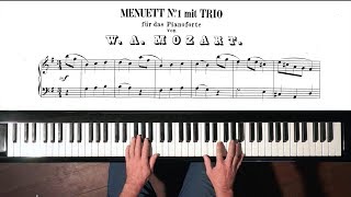 Mozart Menuet No1 K1 TAKE 1 1st Composition 5 YEARS OLD [upl. by Novit]