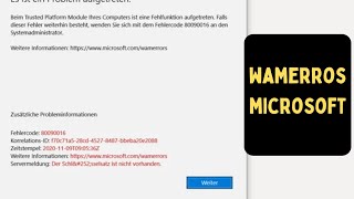 How To Fix Wamerrors 80090016 on Windows 11 [upl. by Candice]