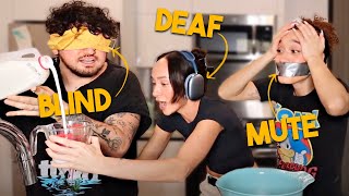 BLIND DEAF MUTE BAKING CHALLENGE ft Franny amp Nezza [upl. by Ariait204]