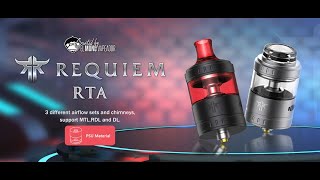 Vandy Vape Requiem RTA  Unboxing amp Demo  TBV [upl. by Akihc740]