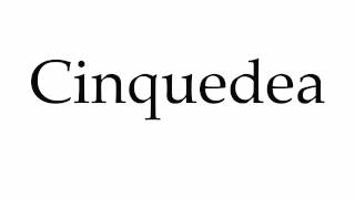 How to Pronounce Cinquedea [upl. by Jaquiss]