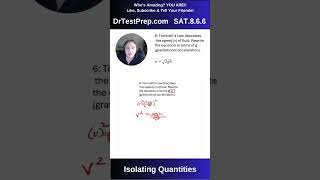 SAT Shorts 866 Isolating Quantities Question 6 [upl. by Nitas]