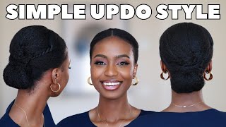 5 MINUTES SIMPLE NO EXTENSIONS NO GEL NATURAL HAIRSTYLE ON 4C NATURAL HAIR [upl. by Thamos]